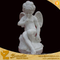 large size white marble nude thinking angel statue for home decoration